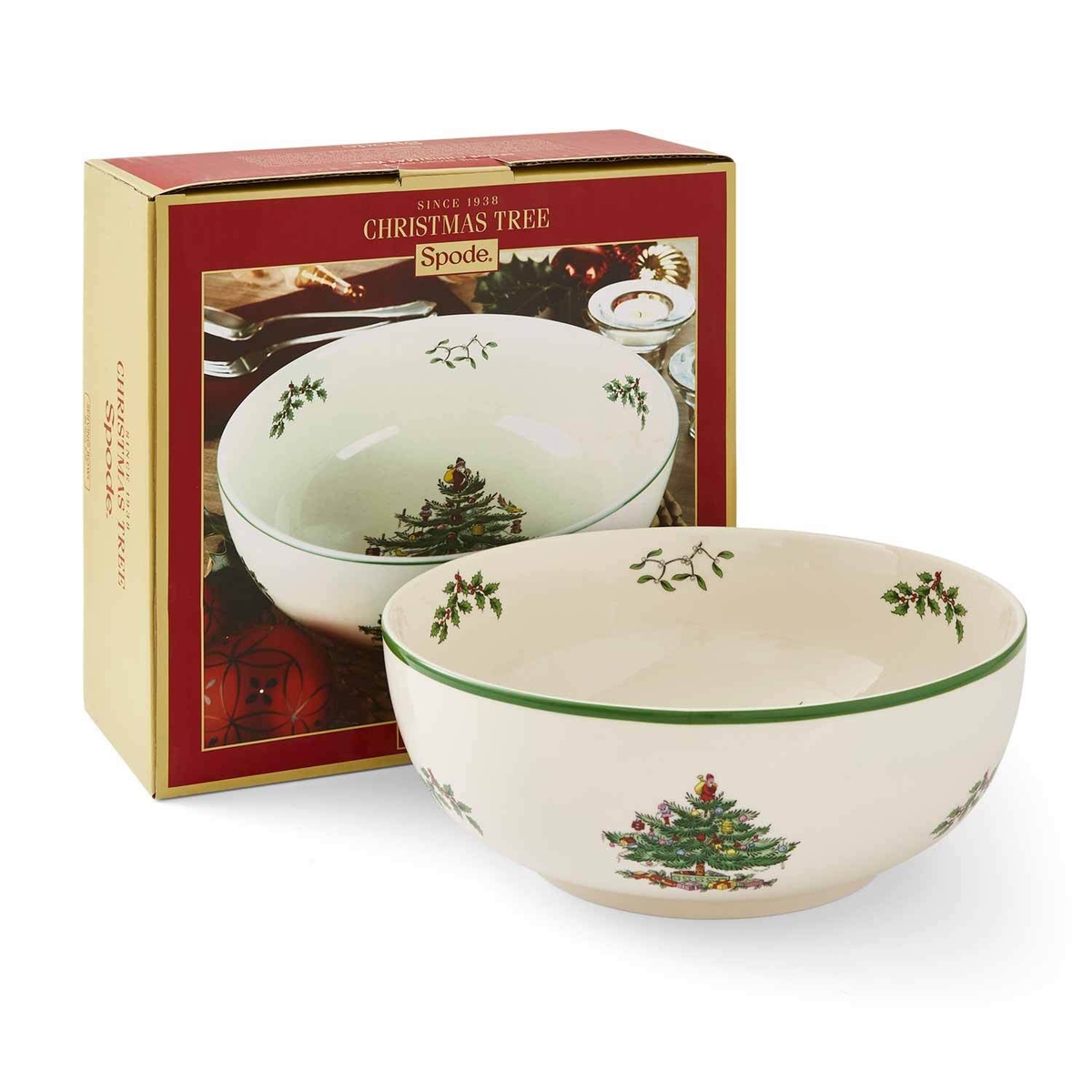 Christmas Tree 9" Serving Bowl image number null